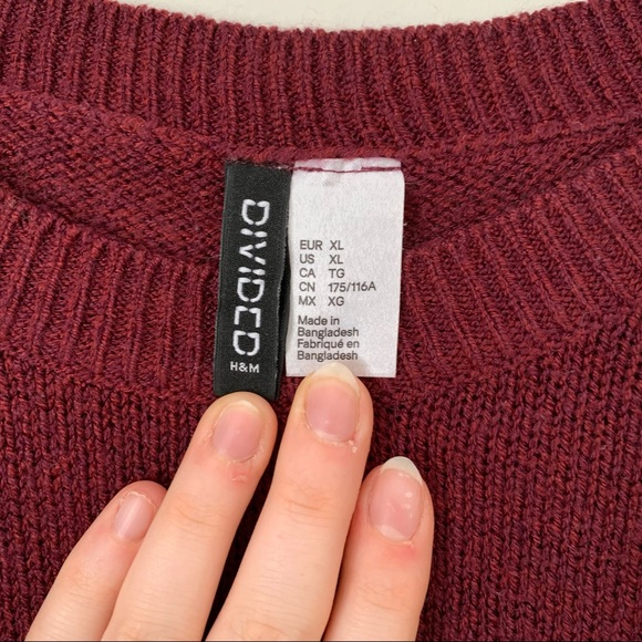 H&M Divided Red Knit Sweater - Picture 4 of 4